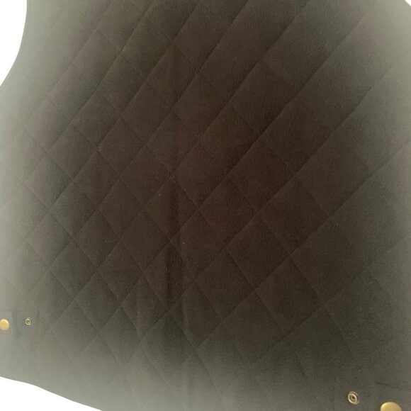 Talbots Black Quilted Fleece Zip Up Vest - Picture 6 of 9